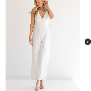 Jumpsuit with Pearl flower buttons size M